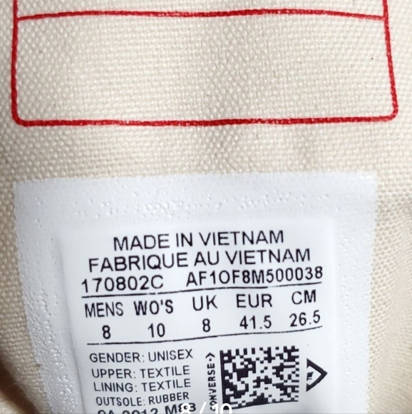 Converse Chuck 70 Hi 'Archive Paint Splatter' Unisex Mens 8=Womens10 /170802C - Picture 8 of 9